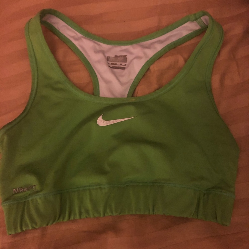 Green Nike sports bra